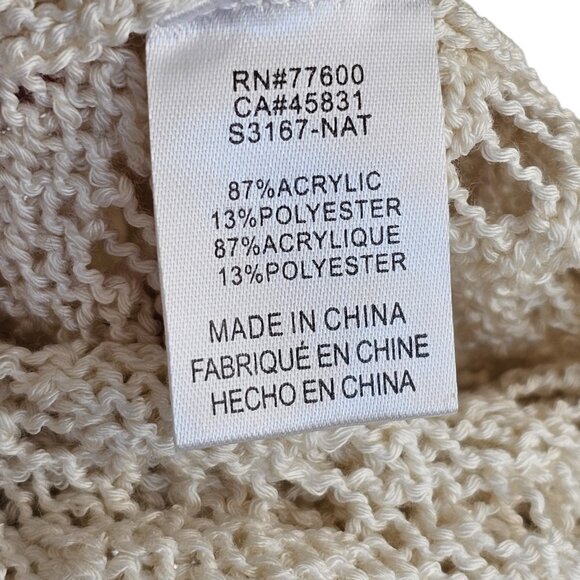 Saltwater LUXE Solana Sweater Crochet Style Open Front Cardigan Sz S - Picture 9 of 11